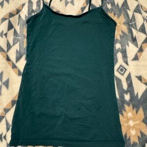 Dark Emerald Green Cami – Longline Spaghetti Strap Tank – Essential Basic